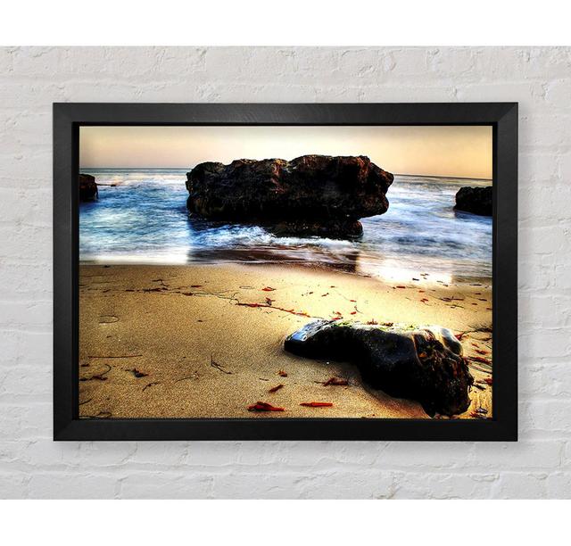 Sea Rocks Framed Print Highland Dunes Size: 59.1cm H x 84.1cm W on Productcaster.