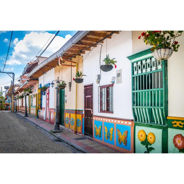 Colorful House - Guatape, Colombia - Wrapped Canvas Print Ebern Designs Size: 51cm H x 76cm W x 3.8cm D on Productcaster.