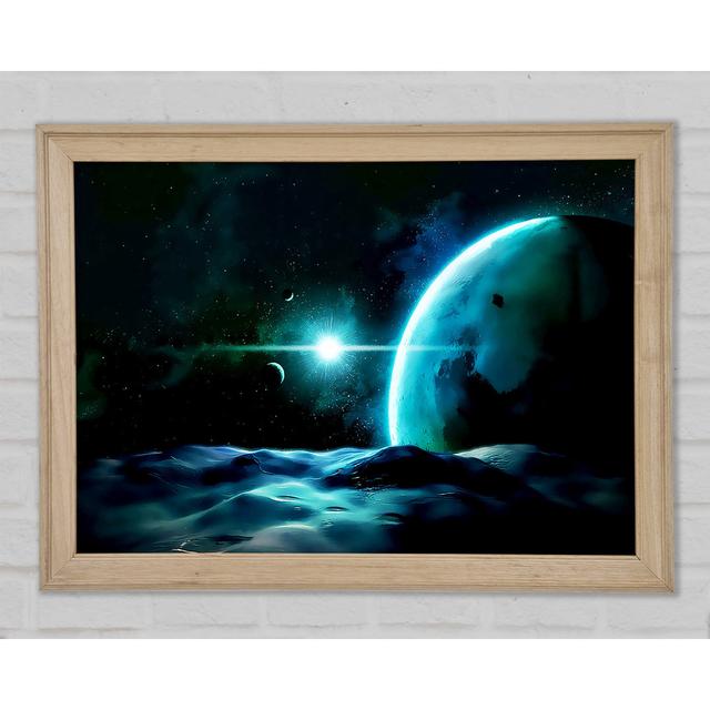 Green Star Planet - Single Picture Frame Art Prints Ebern Designs Size: 29.7cm H x 42cm W x 1.5cm D on Productcaster.