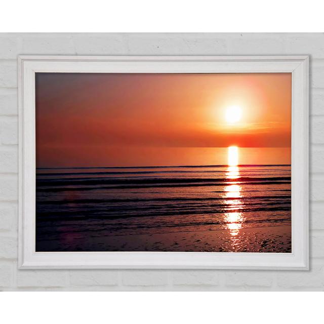 Peach Sun Reflection Framed Print Bright Star Size: 29.7cm H x 42cm W x 1.5cm D on Productcaster.