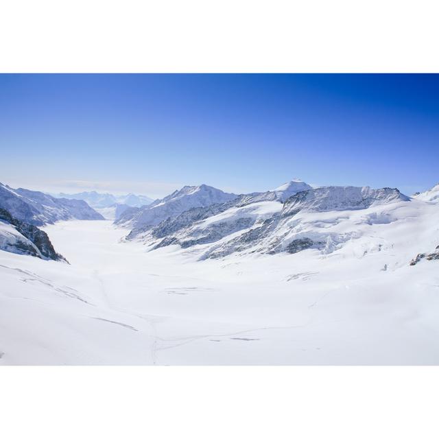 Aletsh Glacier by Nattyptg - Wrapped Canvas Photograph Alpen Home Size: 61cm H x 91cm W on Productcaster.