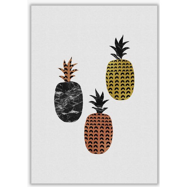 Pineapples - Print East Urban Home Format: No Frame, Size: 85 cm H x 60 cm W x 1 cm D on Productcaster.