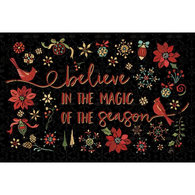 Holiday Impressions II by Daphne Brissonnet - Wrapped Canvas Typography The Seasonal Aisle Size: 61cm H x 91cm W x 3.8cm D on Productcaster.