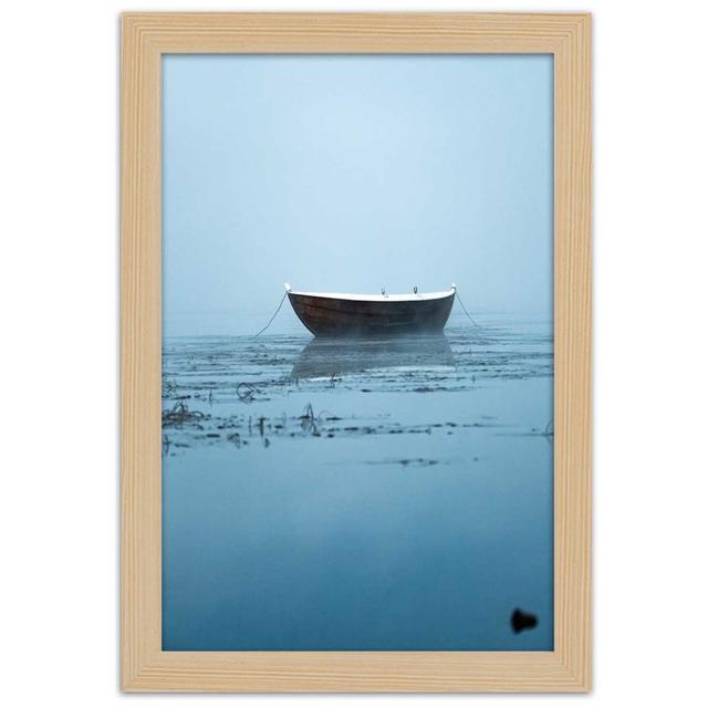 Boat in the Fog - Picture Frame Photograph Breakwater Bay Size: 100cm H x 70cm W x 2cm D on Productcaster.