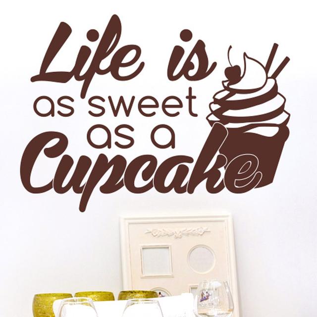 Life Is As Sweet As a Cupcake Wall Sticker Happy Larry Colour: Brown, Size: Large on Productcaster.