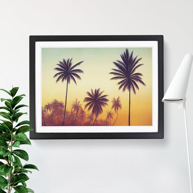 Stimulating Palm Trees - Picture Frame Graphic Art Bay Isle Home Frame Colour: Black, Size: 34cm H x 46cm W x 2cm D on Productcaster.