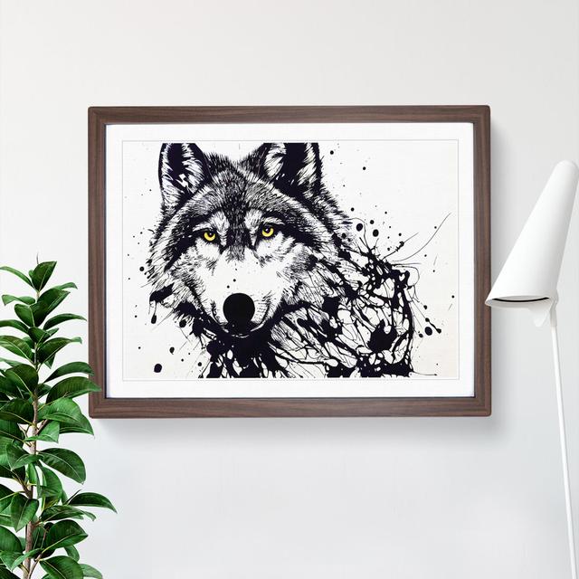 Arty Wolf - Single Picture Frame Print Alpen Home Size: 34cm H x 46cm W, Frame Colour: Walnut on Productcaster.