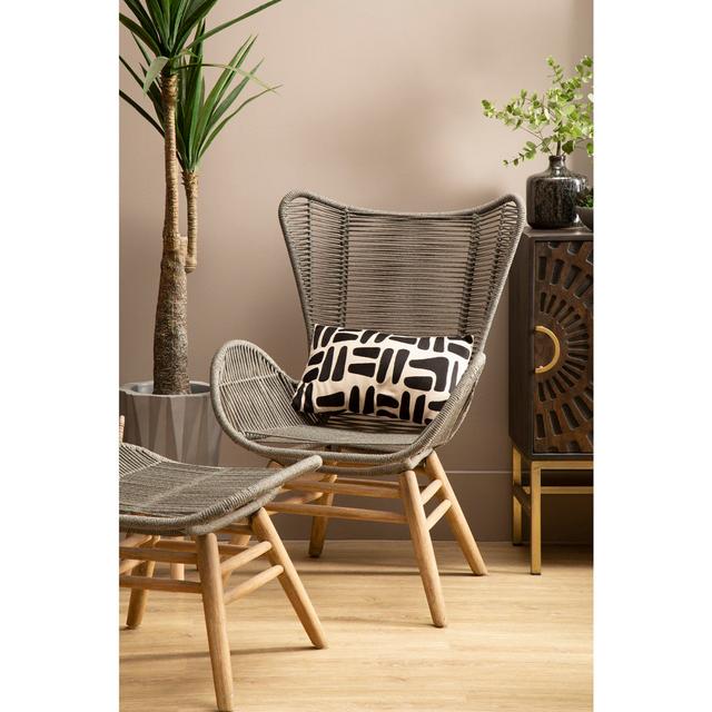 Loungesessel Baudin mit Hocker (Set of 2) Sansibar Home Polsterfarbe: Grau on Productcaster.