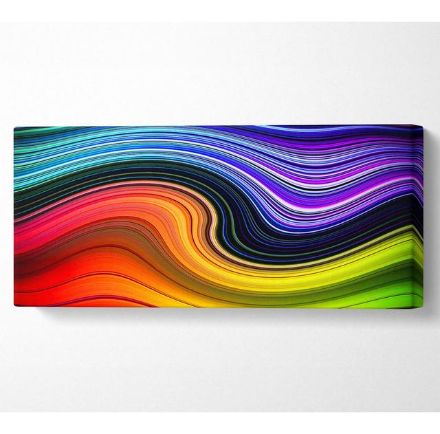 Rainbow Flow Panoramaleinwand Perspections Größe: 81,3 cm H x 183 cm B x 10 cm T on Productcaster.