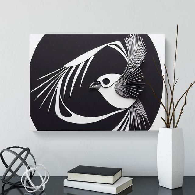 Soulful Abstract Bird - Wrapped Canvas Painting ClassicLiving Size: 35cm H x 50cm W x 3cm D on Productcaster.