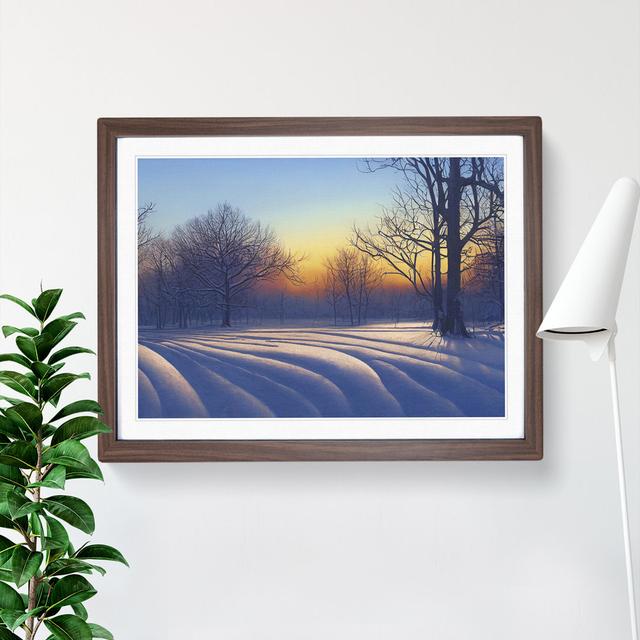 Winter Forest Landscape Vol.3 - Picture Frame Graphic Art Marlow Home Co. Frame Colour: Walnut, Size: 46cm H x 64cm W x 2cm D on Productcaster.