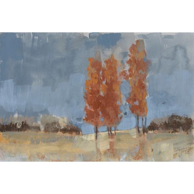 Burnt Sienna Treeline I by Jennifer Goldberger - Wrapped Canvas Painting Rosalind Wheeler Size: 51cm H x 76cm W on Productcaster.