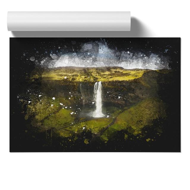 Seljalandsfoss Waterfall in Iceland Vol.1 - Unframed Graphic Art East Urban Home Size: 59cm H x 84cm W x 0.1cm D on Productcaster.