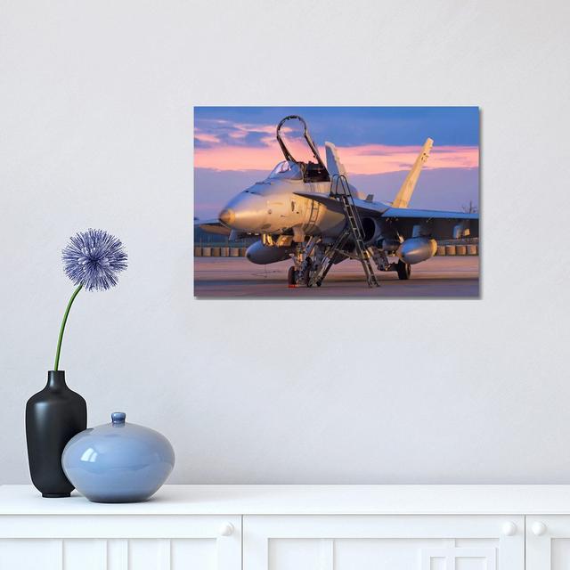 A Royal Canadian Air Force CF-188 Hornet Preparing For A Night Takeoff From Romania I by Daniele Faccioli - Wrapped Canvas Print Latitude Run Size: 30 on Productcaster.