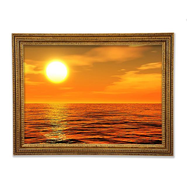 Golden Glow Framed Print Highland Dunes Size: 29.7cm H x 42cm W on Productcaster.