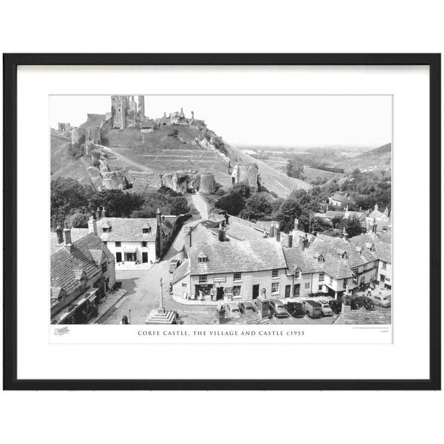 'Corfe Castle, the Village and Castle C1955' by Francis Frith - Picture Frame Photograph Print on Paper The Francis Frith Collection Size: 28cm H x 36 on Productcaster.