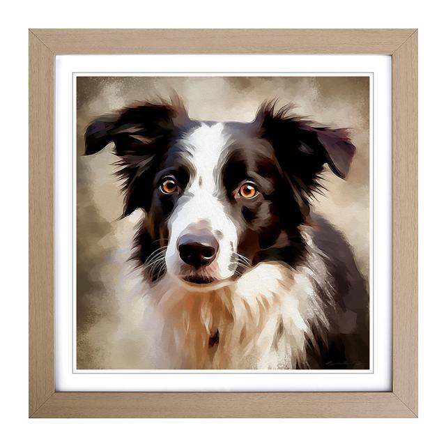 Border Collie Digital Art No.1 Marlow Home Co. Format: Oak on Productcaster.