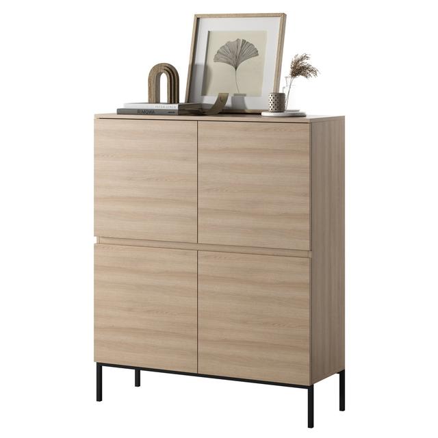 Madhwi 100cm Wide Highboard 17 Stories Colour: Lindbergh Oak on Productcaster.