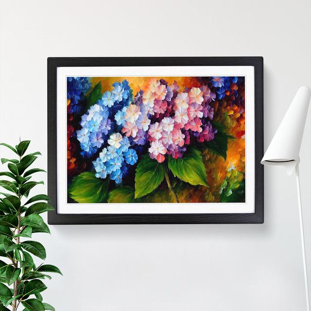 Hydrangea Flowers Vol.1 - Picture Frame Painting ClassicLiving Size: 46cm H x 64cm W x 2cm D, Frame Colour: Black on Productcaster.