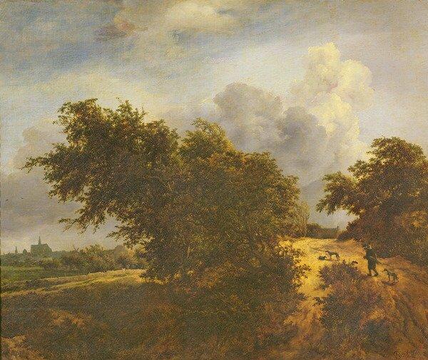 The Bush by Jacob Isaaksz. or Isaacksz. van Ruisdael Art Print East Urban Home Size: 84.1cm H x 100cm W x 3.8cm D, Format: Black Framed Paper on Productcaster.