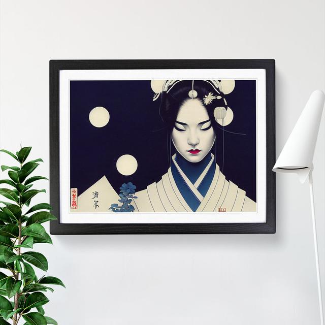 Irresistible Geisha - Single Picture Frame Print Marlow Home Co. Frame Colour: Black Framed, Size: 25cm H x 34cm W x 2cm D on Productcaster.