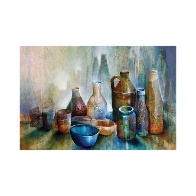 Still Life With Blue Bowl by Annette Schmucker - Wrapped Canvas Painting Rosalind Wheeler on Productcaster.