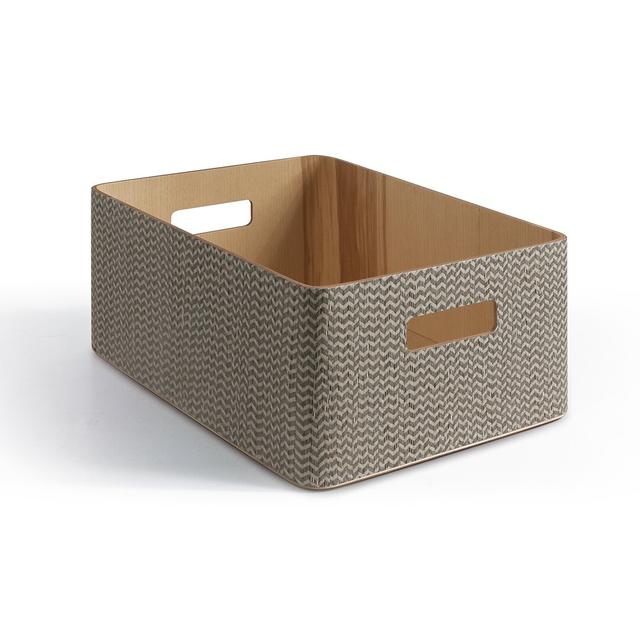 Arigatoe Wooden Crate Storage Unit Atipico Colour: Beige Gray, Size: 25cm H x 40cm W x 30cm D on Productcaster.