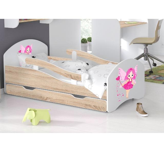 Tajana Bed with Drawers Zoomie Kids Colour (Bed Frame): Sonoma, Size: European Toddler (80 x 160cm) on Productcaster.