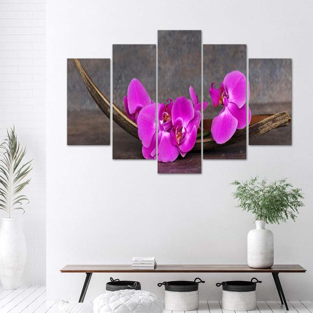 Canvas Print Orchid Flower Zen Spa Ebern Designs Size: 70cm H x 100cm W on Productcaster.