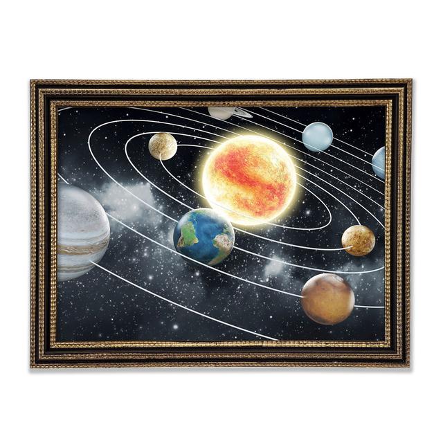 As The Planets Revolve Around The Sun - Print Brayden Studio Size: 59.7cm H x 84.1cm W x 3cm D, Format: Black Gold Framed Paper on Productcaster.