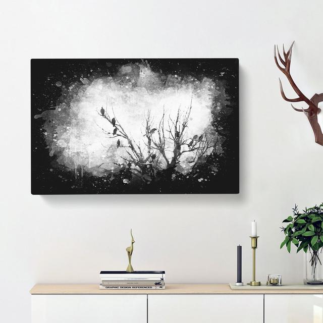 Birds in the Trees - Wrapped Canvas Graphic Art Print East Urban Home Size: 40cm H x 60cm W x 3cm D on Productcaster.