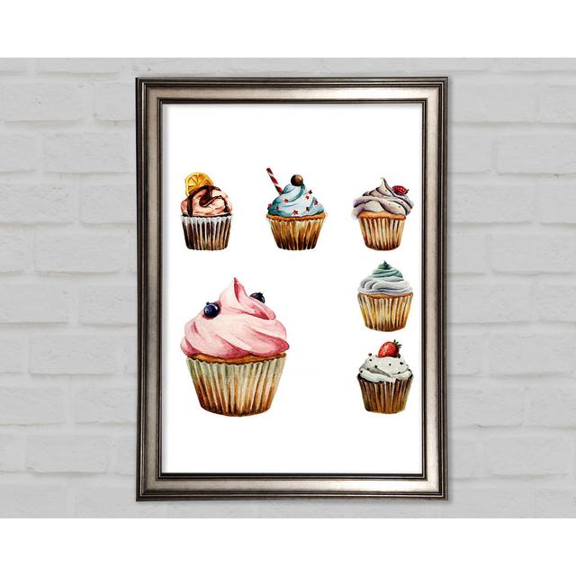 Cupcake 1 - Single Picture Frame Art Prints Rosalind Wheeler Size: 59.7cm H x 42cm W x 1.5cm D on Productcaster.