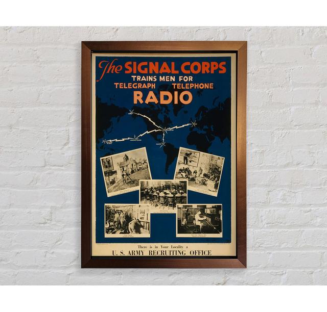 Join The Signal Corps Framed Print Happy Larry Size: 84.1cm H x 59.7cm W x 3.4cm D on Productcaster.