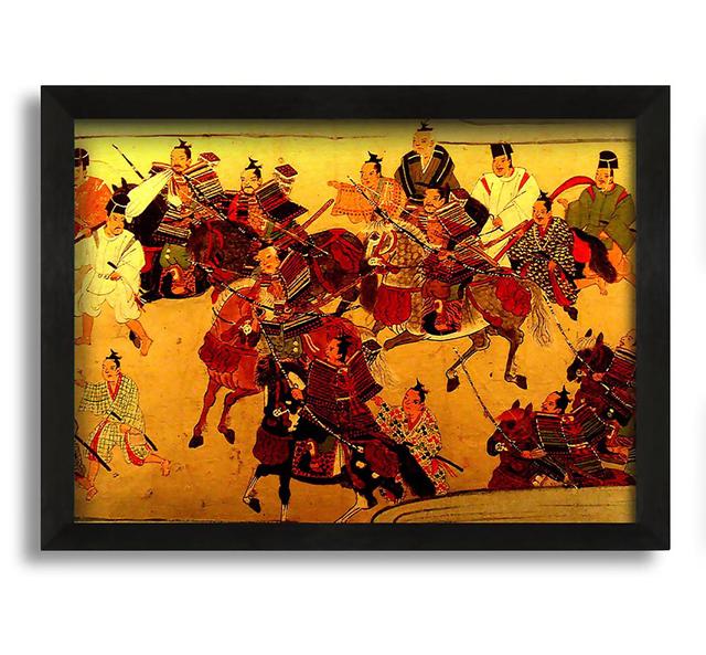 Muromachi Samurai Battle - Picture Frame Graphic Art on Canvas ClassicLiving Size: 42cm H x 60cm W x 10cm D on Productcaster.