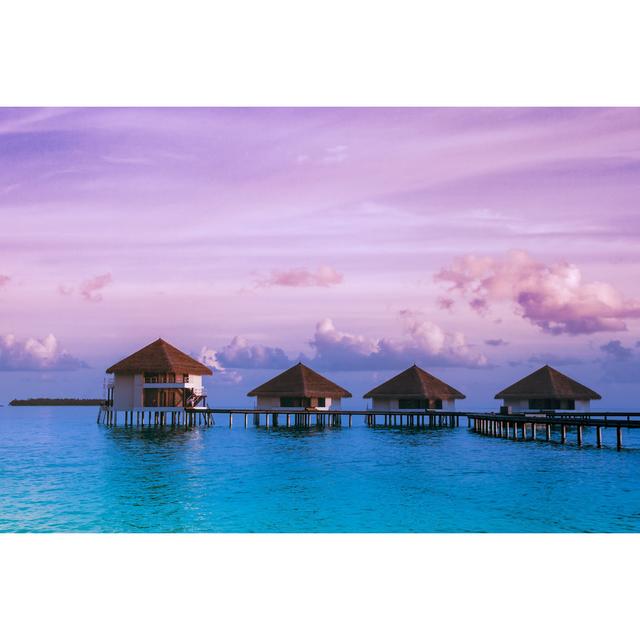 Over Water Bungalows_538568203 House of Hampton Size: 51cm H x 76cm W x 3.8cm D on Productcaster.