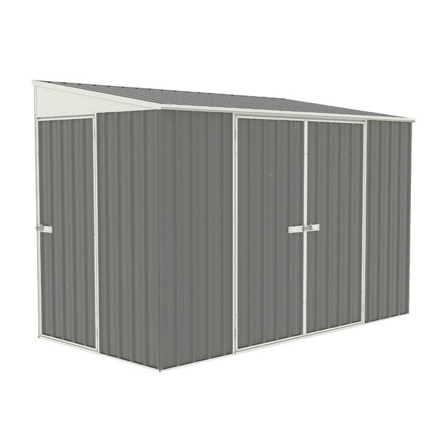 Absco 3m x 1.52m Woodland Grey Metal Bike Store Mercia Garden Products on Productcaster.