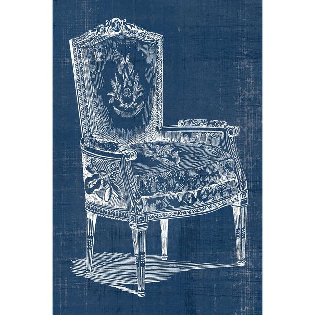 Antique Chair Blueprint I - Wrapped Canvas Painting Astoria Grand Size: 30cm H x 20cm W x 3.8cm D on Productcaster.