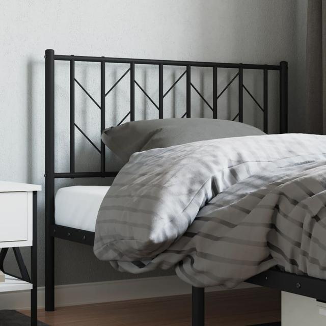 Nikka Metal Headboard 17 Stories Colour: Black, Size: 100cm on Productcaster.