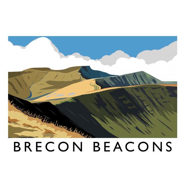 Brecon Beacons by Richard O'Neil - Graphic Art Print on Paper East Urban Home Format: No Frame, Size: 30 cm H x 40 cm W x 1 cm D on Productcaster.