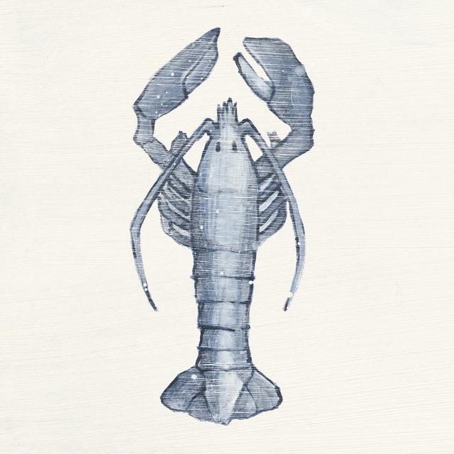 Lobster by Avery Tillmon - Wrapped Canvas Painting Print Highland Dunes Size: 91cm H x 91cm W on Productcaster.