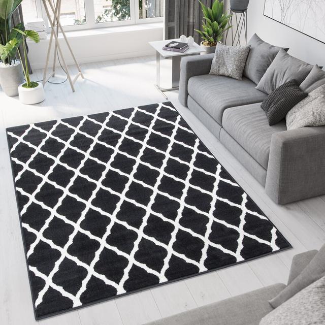 Fyffe Tufted Black Rug Fairmont Park Rug Size: Rectangle 120 x 170cm on Productcaster.