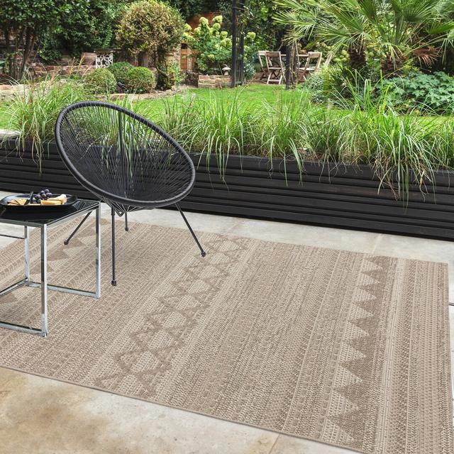 Perrotta Beige Indoor/Outdoor Rug World Menagerie Rug Size: Rectangle 120 x 170cm on Productcaster.