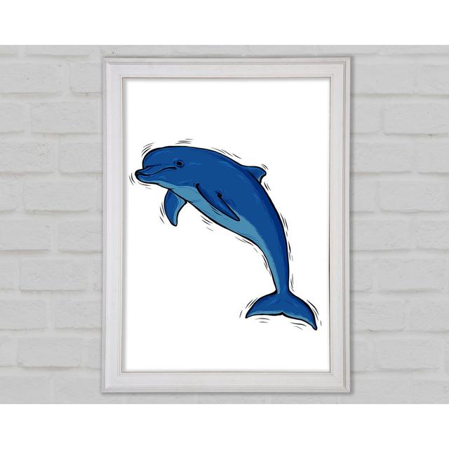 Dolphin Love Framed Print Highland Dunes Size: 84.1cm H x 59.7cm W x 1.5cm D on Productcaster.