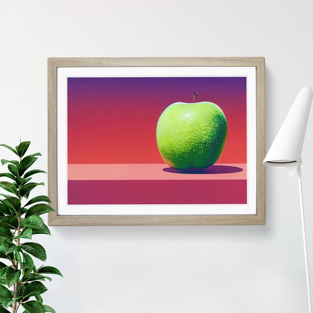 Single Apple Fruit Vol.3 - Single Picture Frame Print ClassicLiving Frame Colour: Oak Framed, Size: 34cm H x 46cm W x 2cm D on Productcaster.