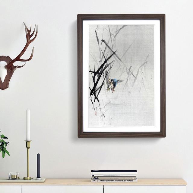 Bird Catching a Fish by Watanabe Seitei - Picture Frame Painting Print East Urban Home Frame Option: Walnut Framed, Size: 65cm H x 48cm W x 2cm D on Productcaster.