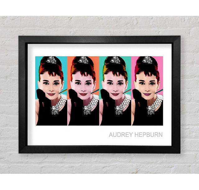 Audrey Hepburn 4 Faces Framed Print Mercer41 Size: 42cm H x 59.7cm W on Productcaster.