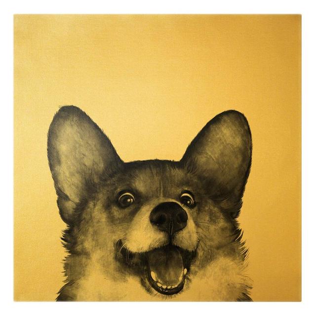 Leinwandbild Illustration Hund Corgi Laura Graves Rosalind Wheeler on Productcaster.