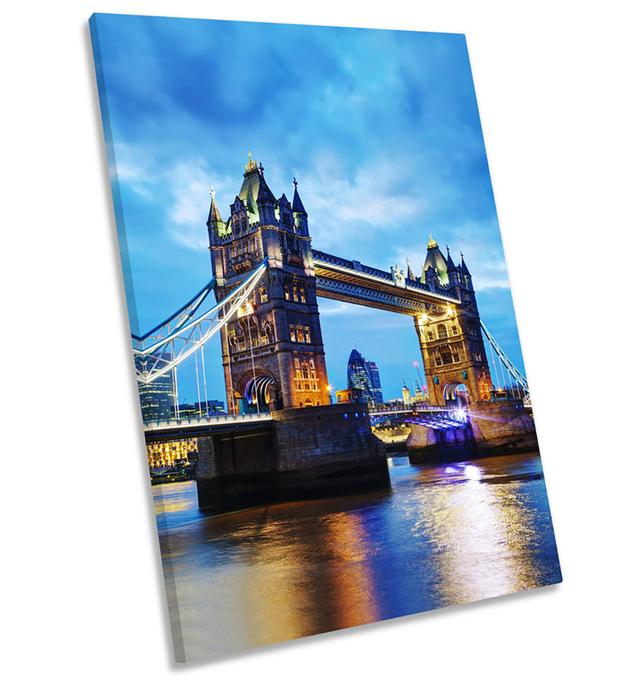 London Tower Bridge City - Wrapped Canvas Photograph 17 Stories Size: 45.7cm H x 30.5cm W x 2cm D on Productcaster.