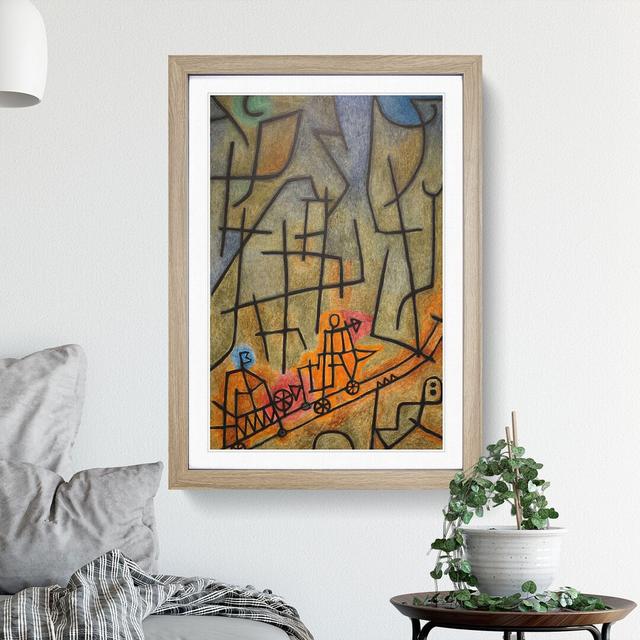 Conquest of the Mountain by Paul Klee - Picture Frame Painting East Urban Home Size: 65cm H x 48cm W x 2cm D, Frame Option: Oak Framed on Productcaster.