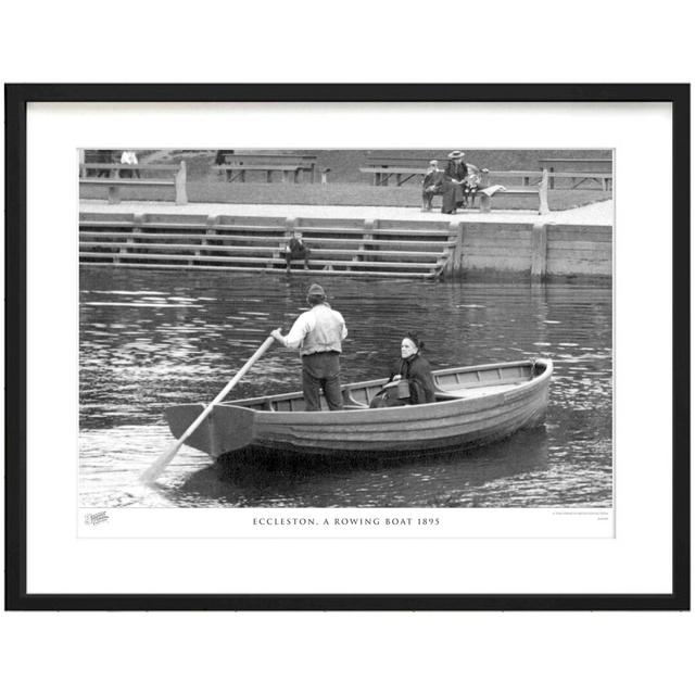 'Eccleston, A Rowing Boat 1895' by Francis Frith - Picture Frame Photograph Print on Paper The Francis Frith Collection Size: 28cm H x 36cm W x 2.3cm on Productcaster.